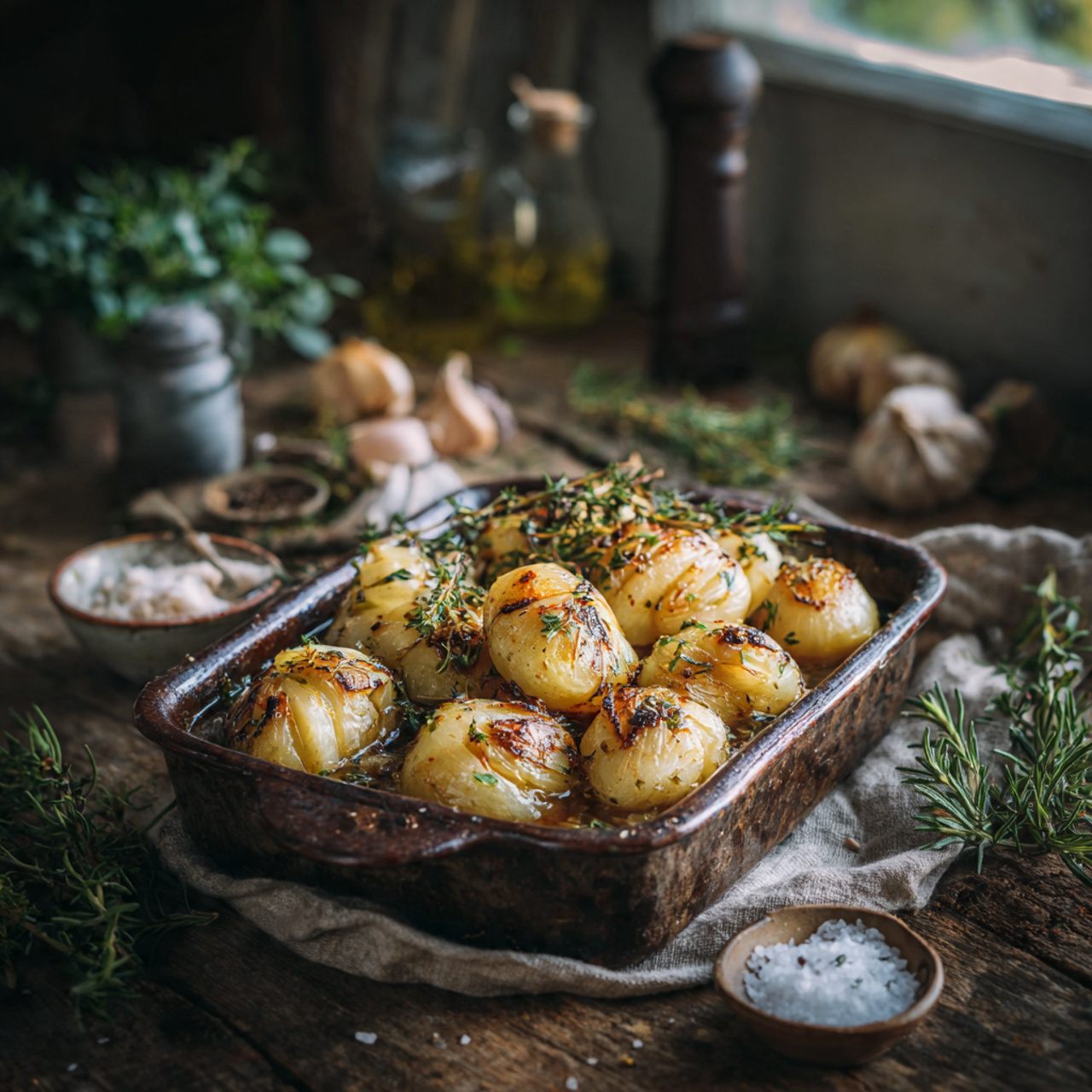 Ail confit au four