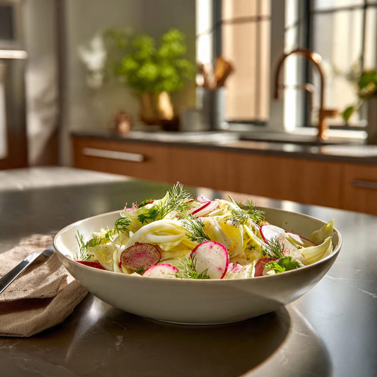 Salade de fenouil croquante