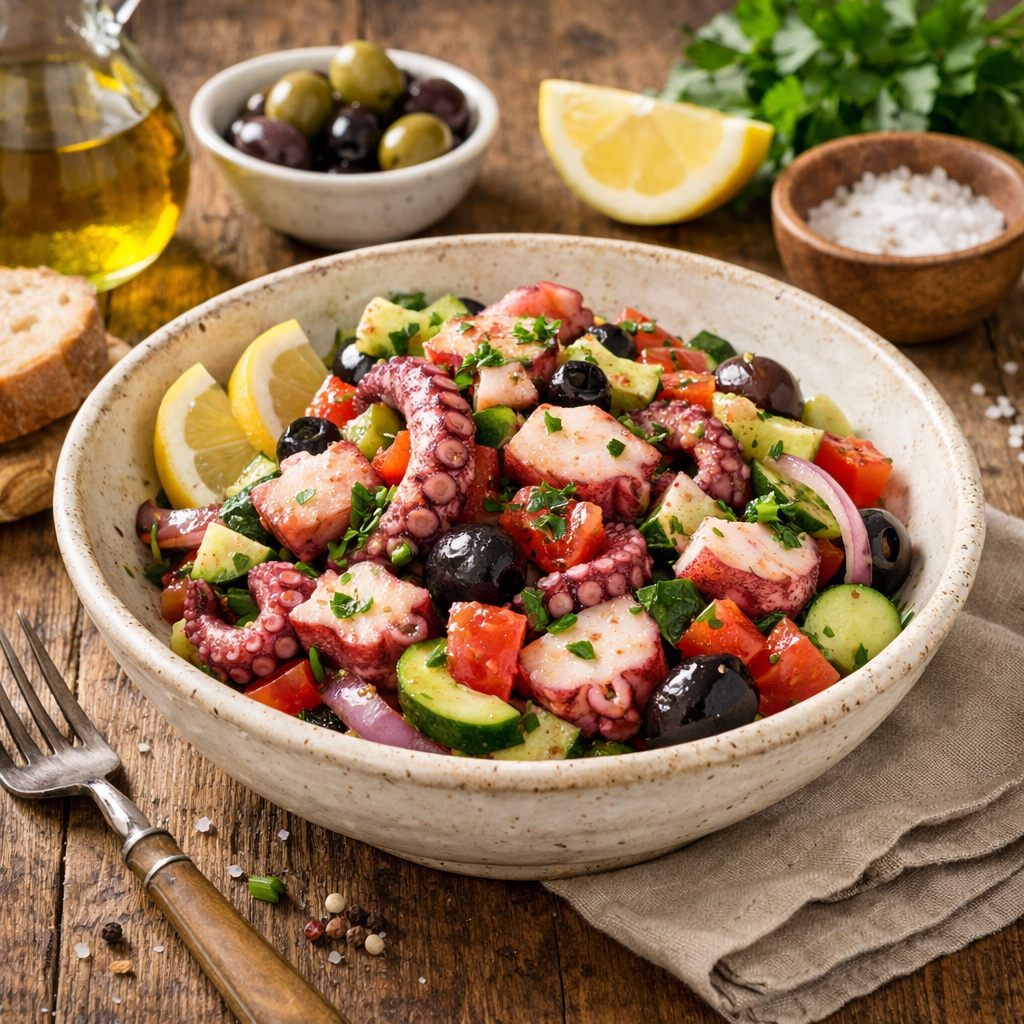 Salade de poulpe tendre