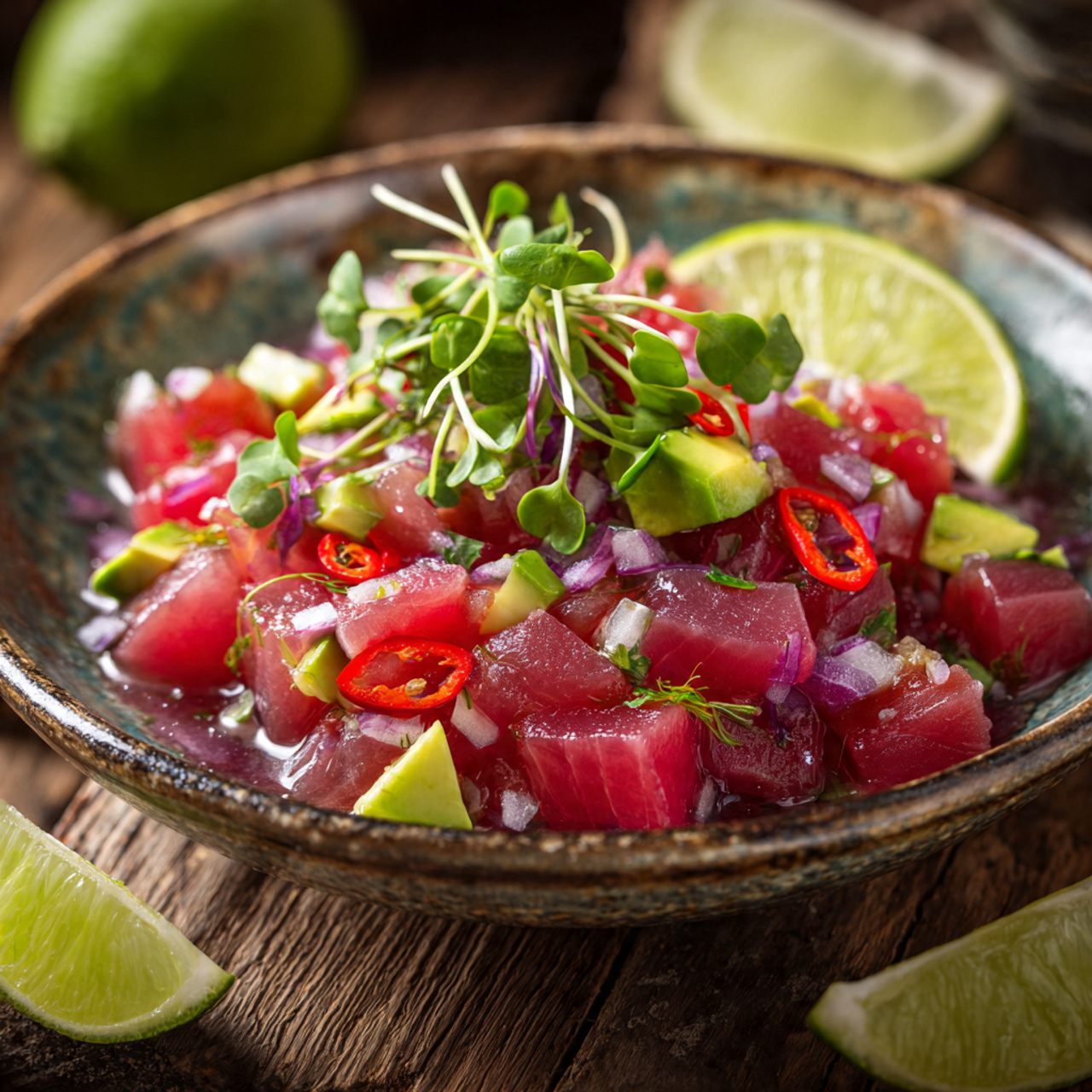 Ceviche de thon frais
